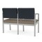 Lesro Lenox 2 Seat Tandem Seating W/ No Center Arm, 43.5 in W 24.5 in L 32 in H LS2101 - alternate 3